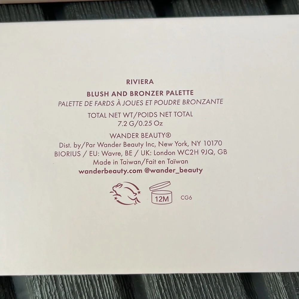 Wander Beauty - Riviera Blush and Bronzer Palette